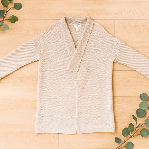 H&M Opne Front Knit Cardigan Jacket XS/S  Beige - Picture 1 of 6